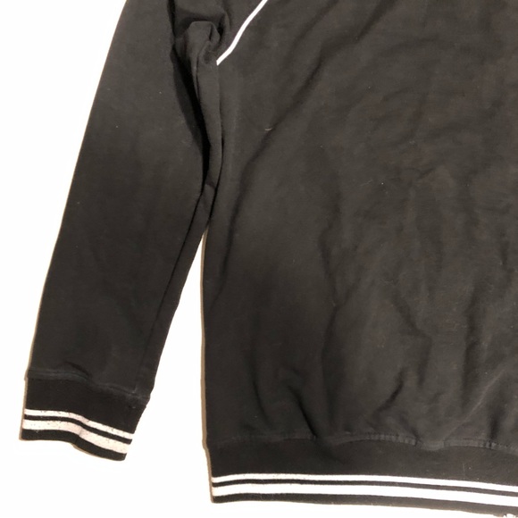 DKNY Full Zip Track Jacket Mens Size Large Black and White - Picture 8 of 10